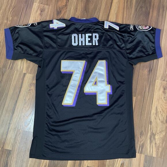 Reebok On Field NFL Baltimore Ravens Michael Oher #74 Alt Jersey Size 48 Men’s L - Picture 2 of 8